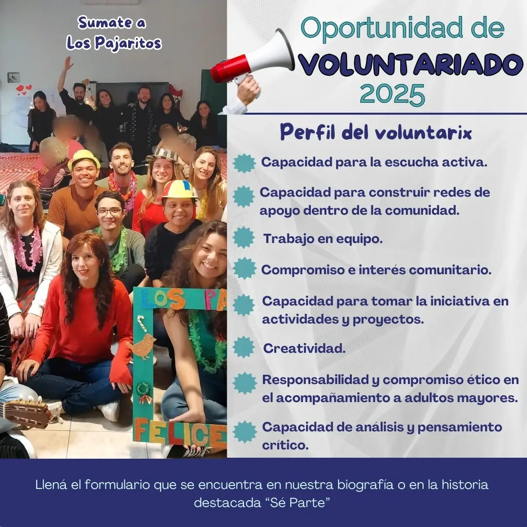 Los Pajaritos - Voluntariado Rosario - Trabajo con Adultos mayores institucionalizados