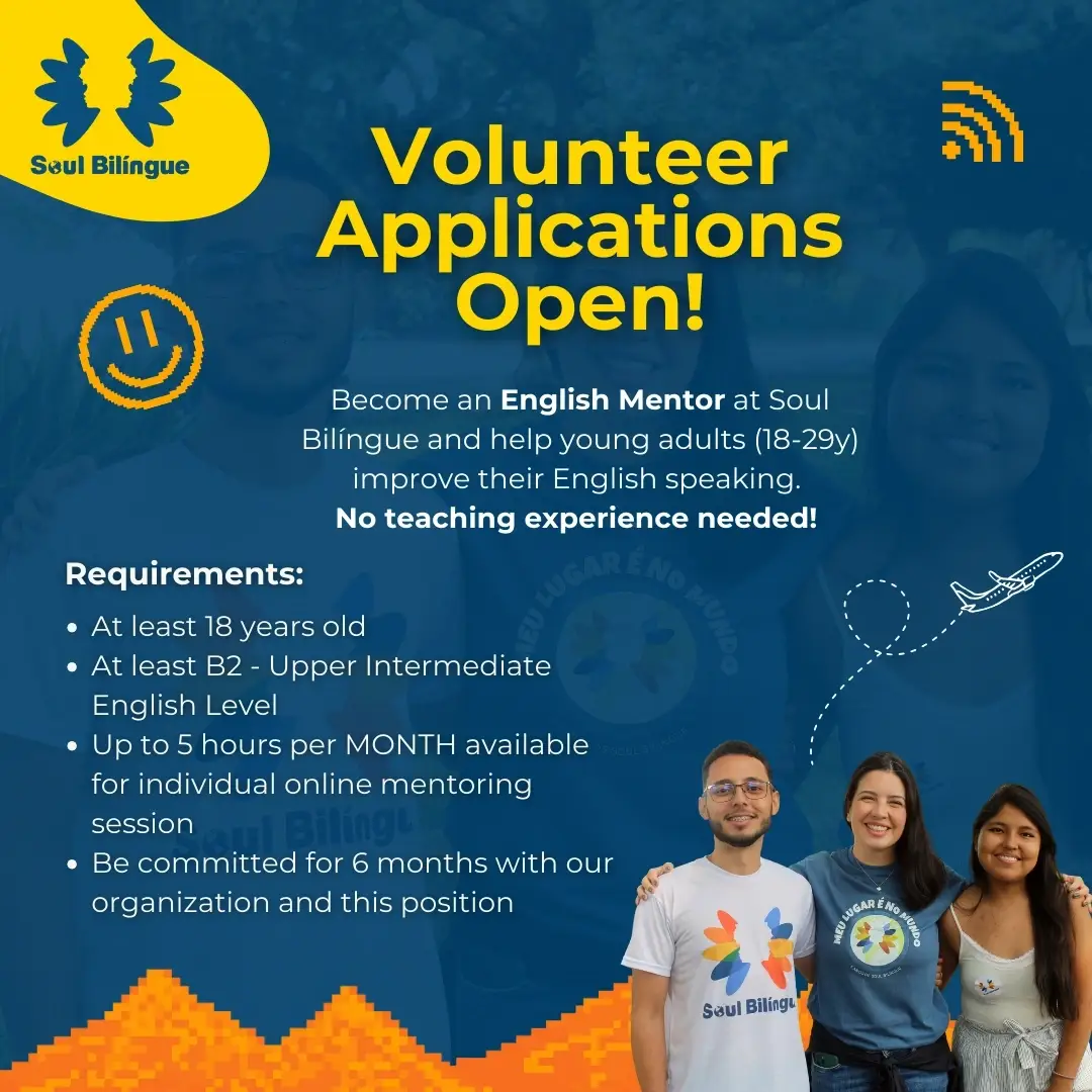 Become an English Volunteer Mentor at Soul Bilíngue