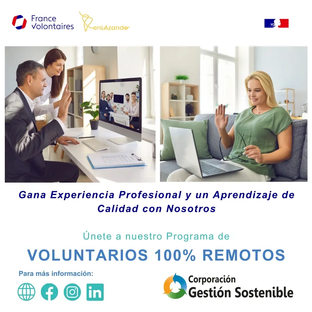 ÚNETE A NUESTRO PROGRAMA DE VOLUNTARIOS 100% REMOTOS