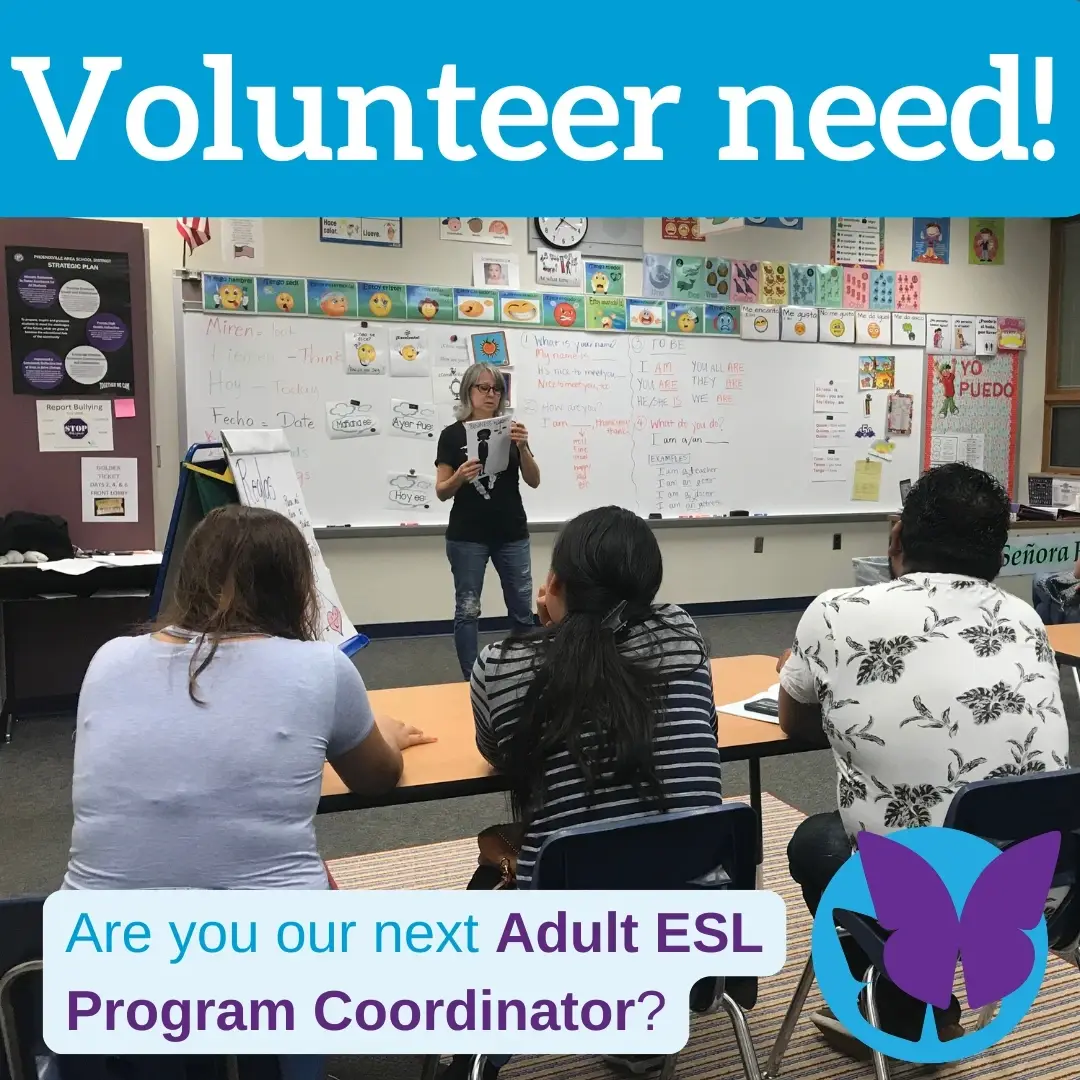 ESL Coordinator Volunteer Opportunity