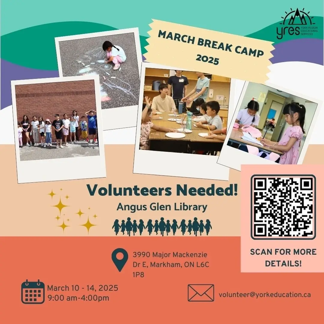 2025 French Conversation Circle March Break Camp Volunteer - Angus Glen CC