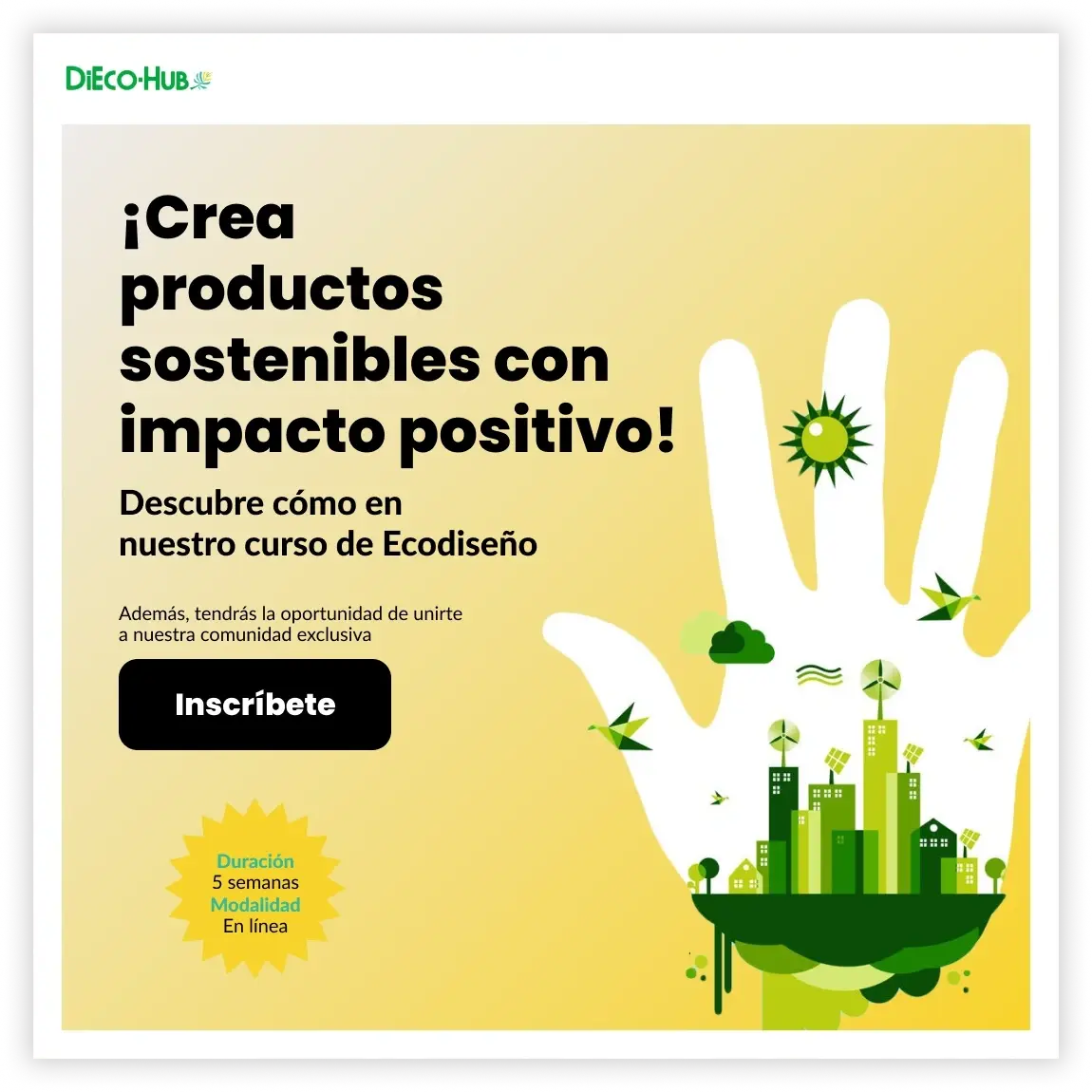 Curso "Ecodiseño: Metodología Sostenible para Crear Productos Ecoamigables"