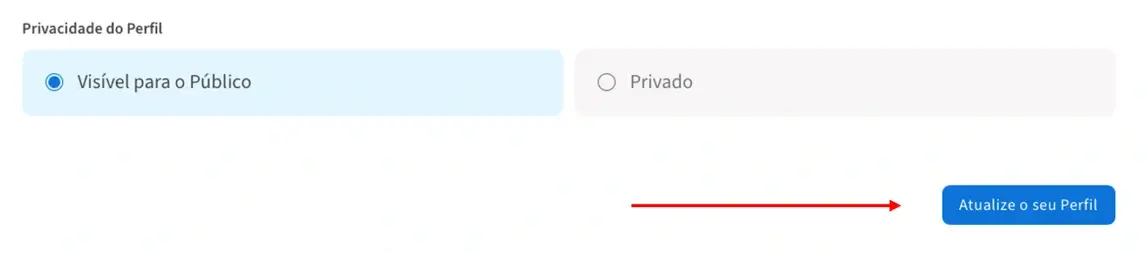 Atualização privacidade