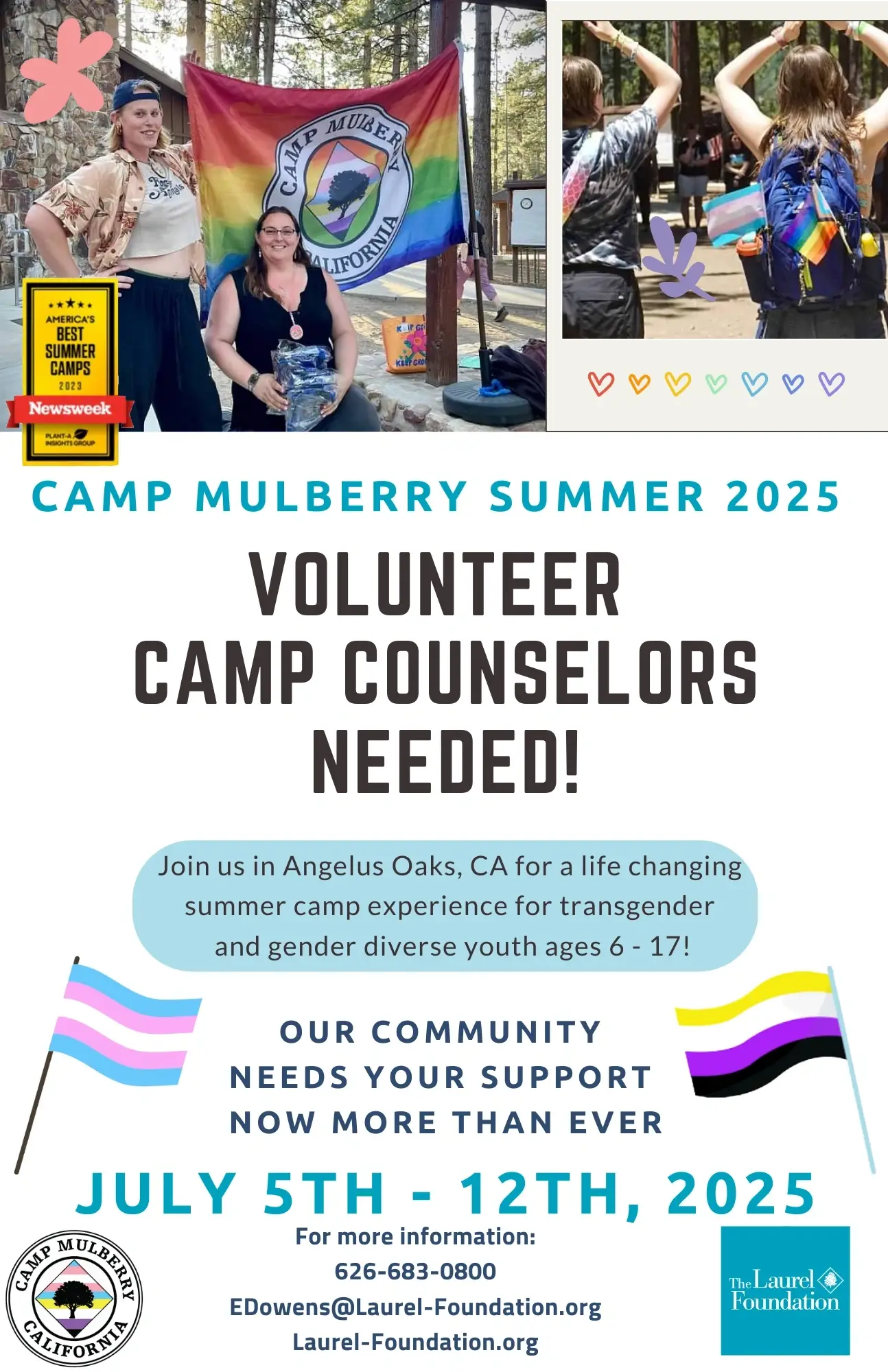 Mentor Trans Youth! Be a Summer Camp Counselor!