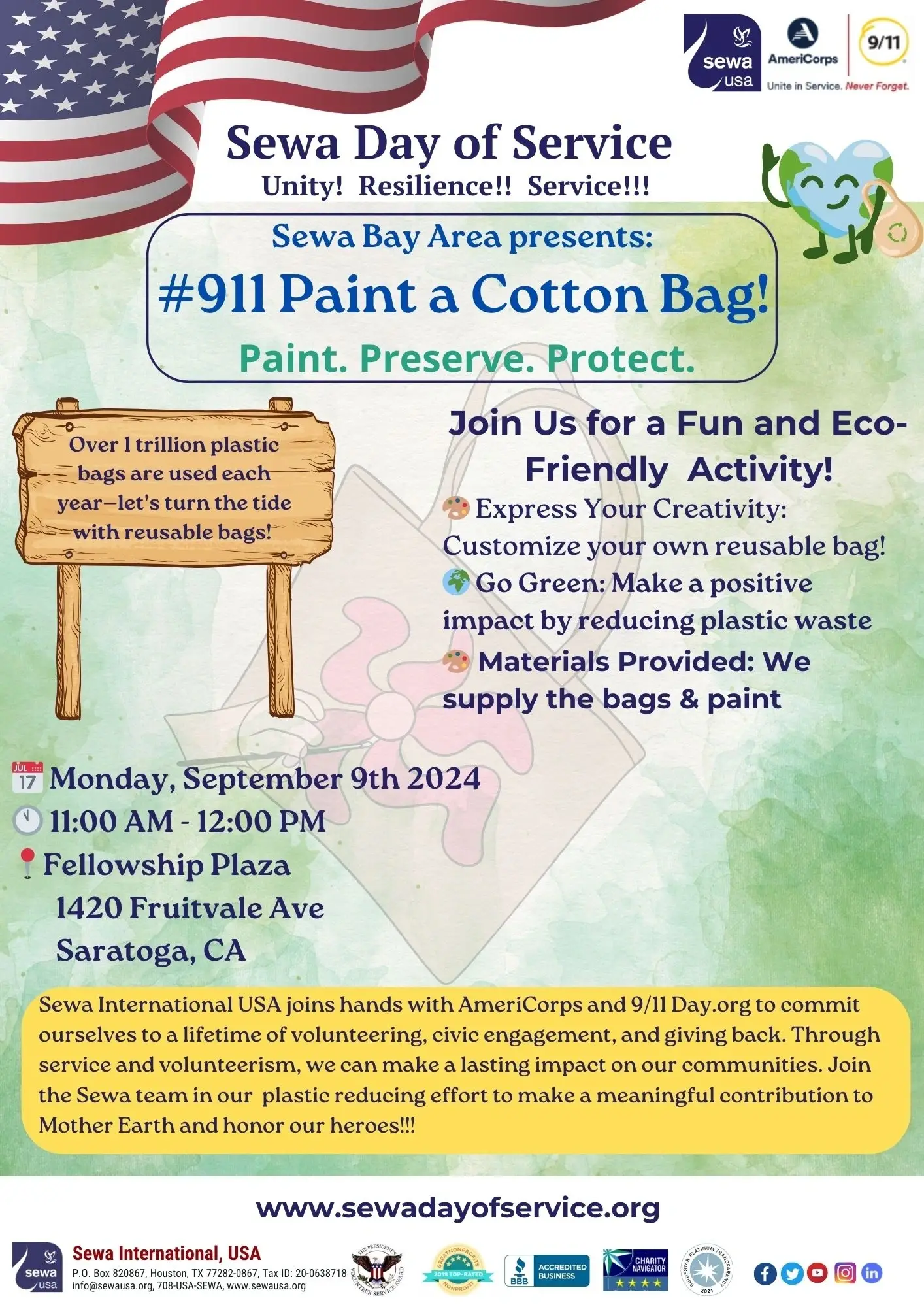 #911 Paint a Cotton Bag