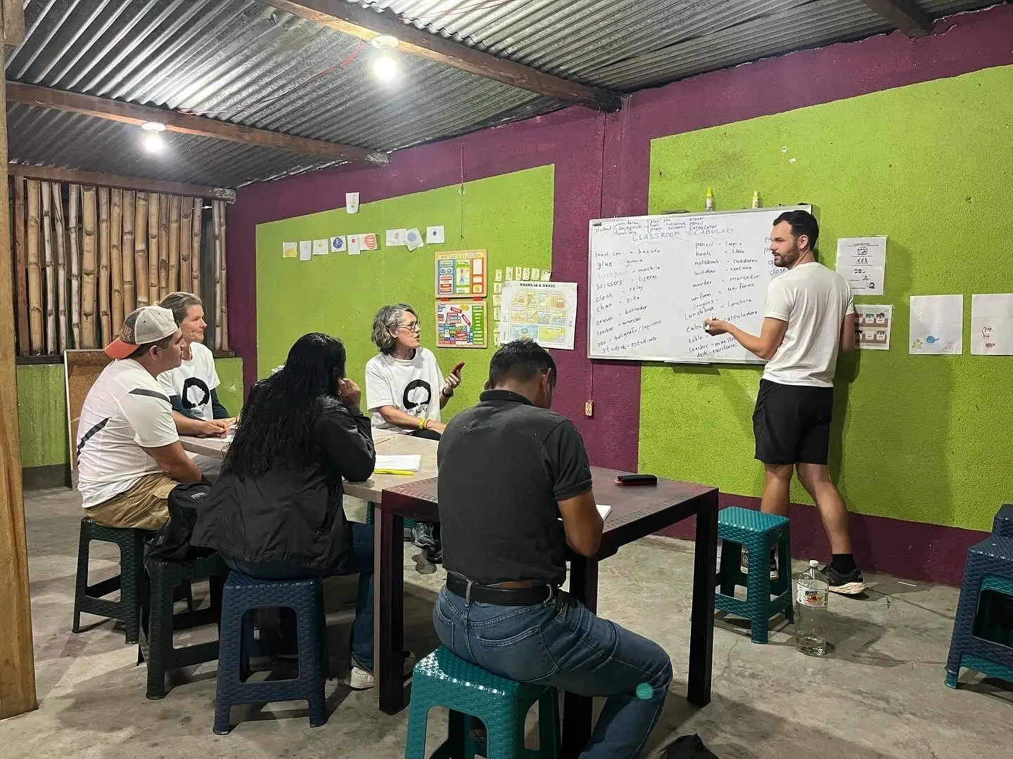 Volunteer teaching English in primary schools by Lake Atitlan, Guatemala