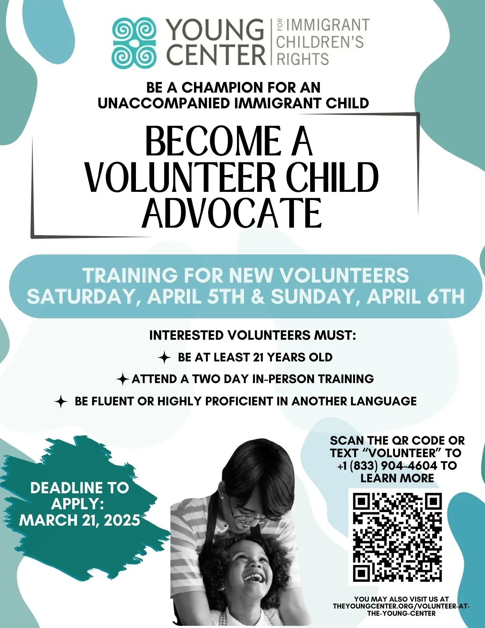 Volunteer Child Advocate for Unaccompanied Children in NY and surrounding areas