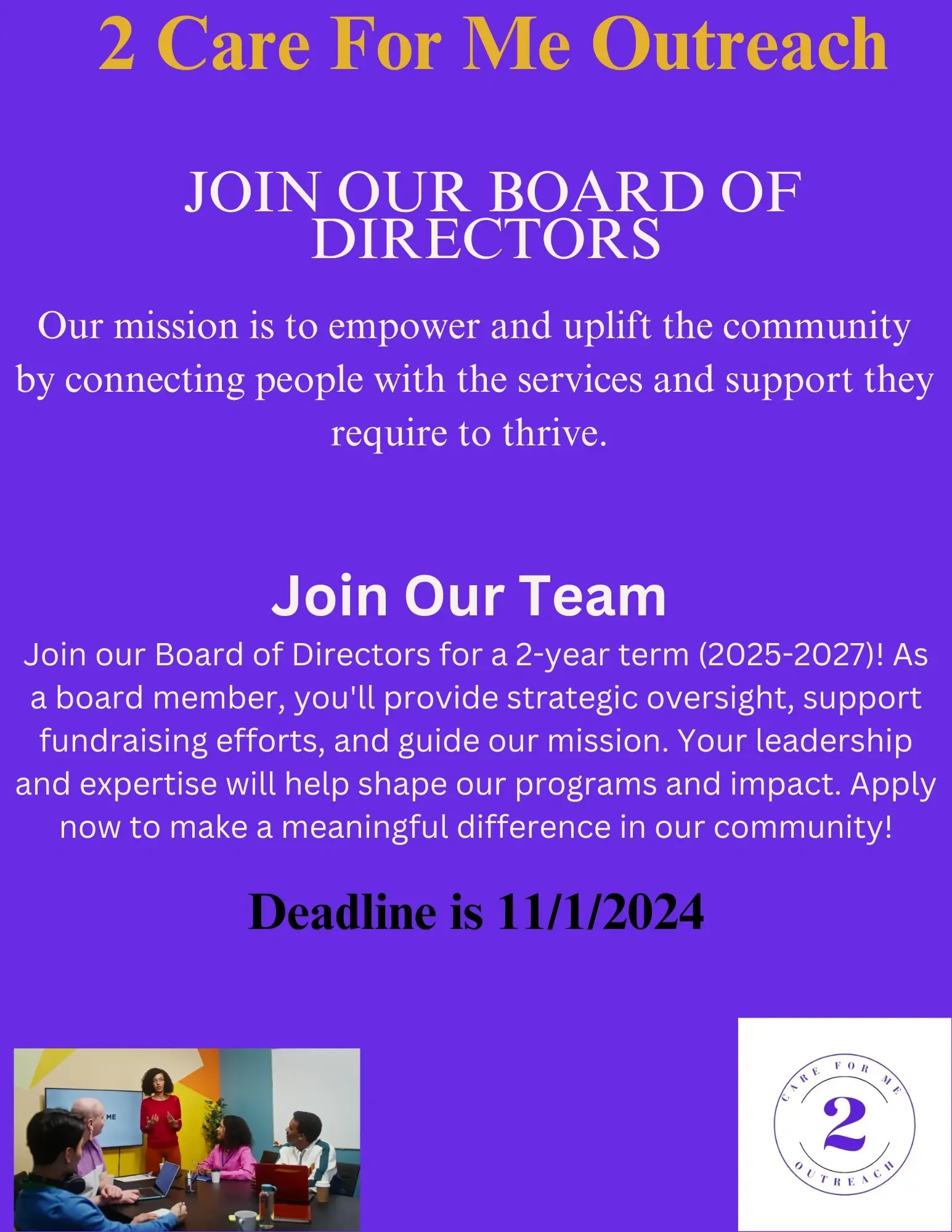 Join Our Board of Directors (2025-2027 Term)