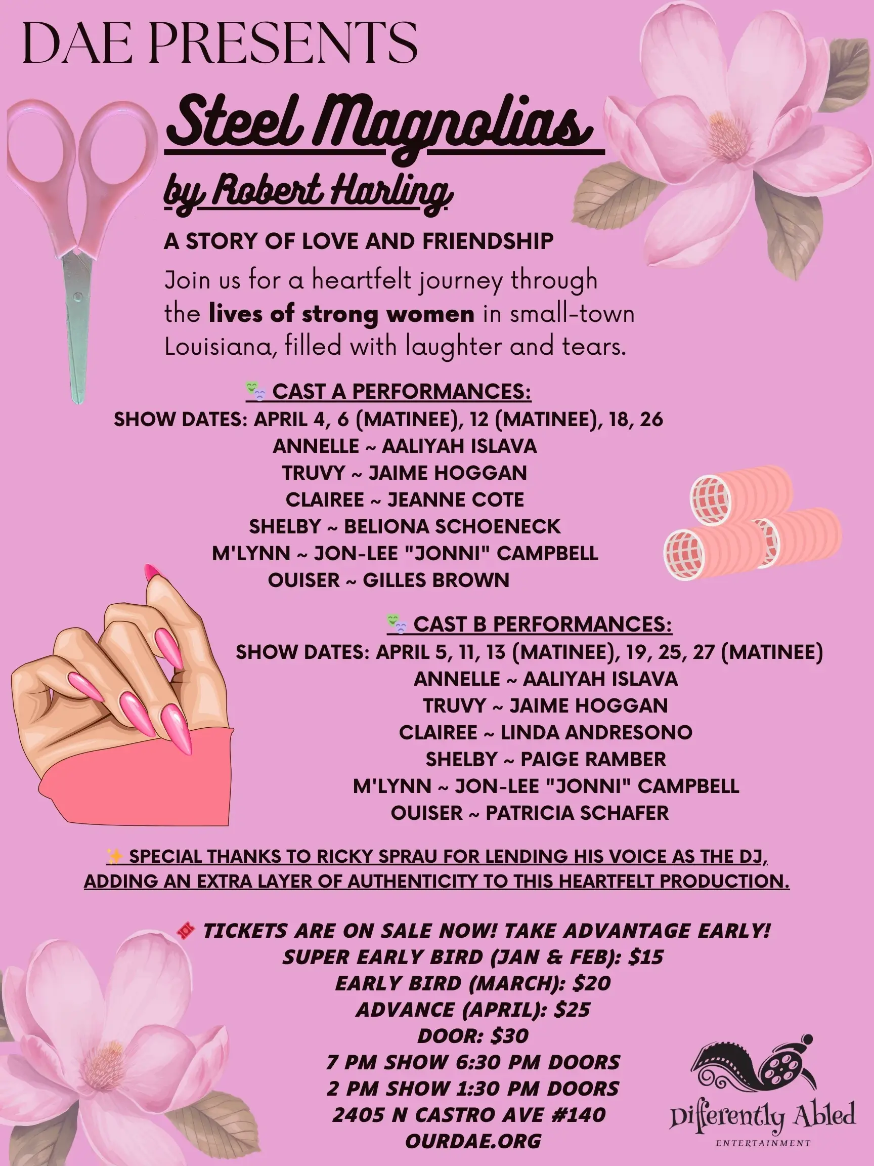 DAE presents Steel Magnolias by Robert Harling