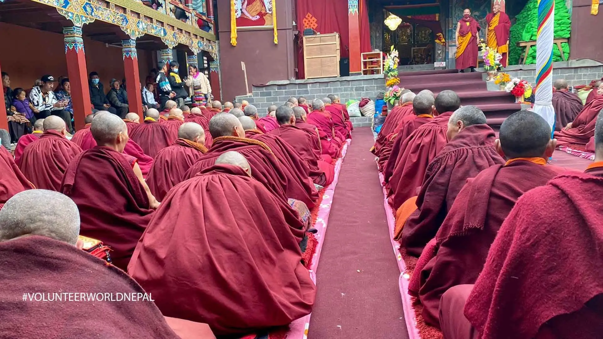 Teaching English Maths Science to Buddhist Monks in Monasteries