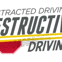 Destructive Driving Logo with slogan "Distracted Driving is Destructive Driving."