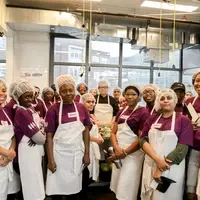 Group of Hot Bread Kitchen members in the kitchen