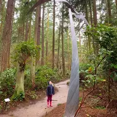 Vivian with Wind Shear by Jeff Kahn at Price Sculpture Forest