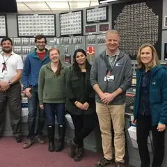 Professor deNevers with class learning about nuclear energy security