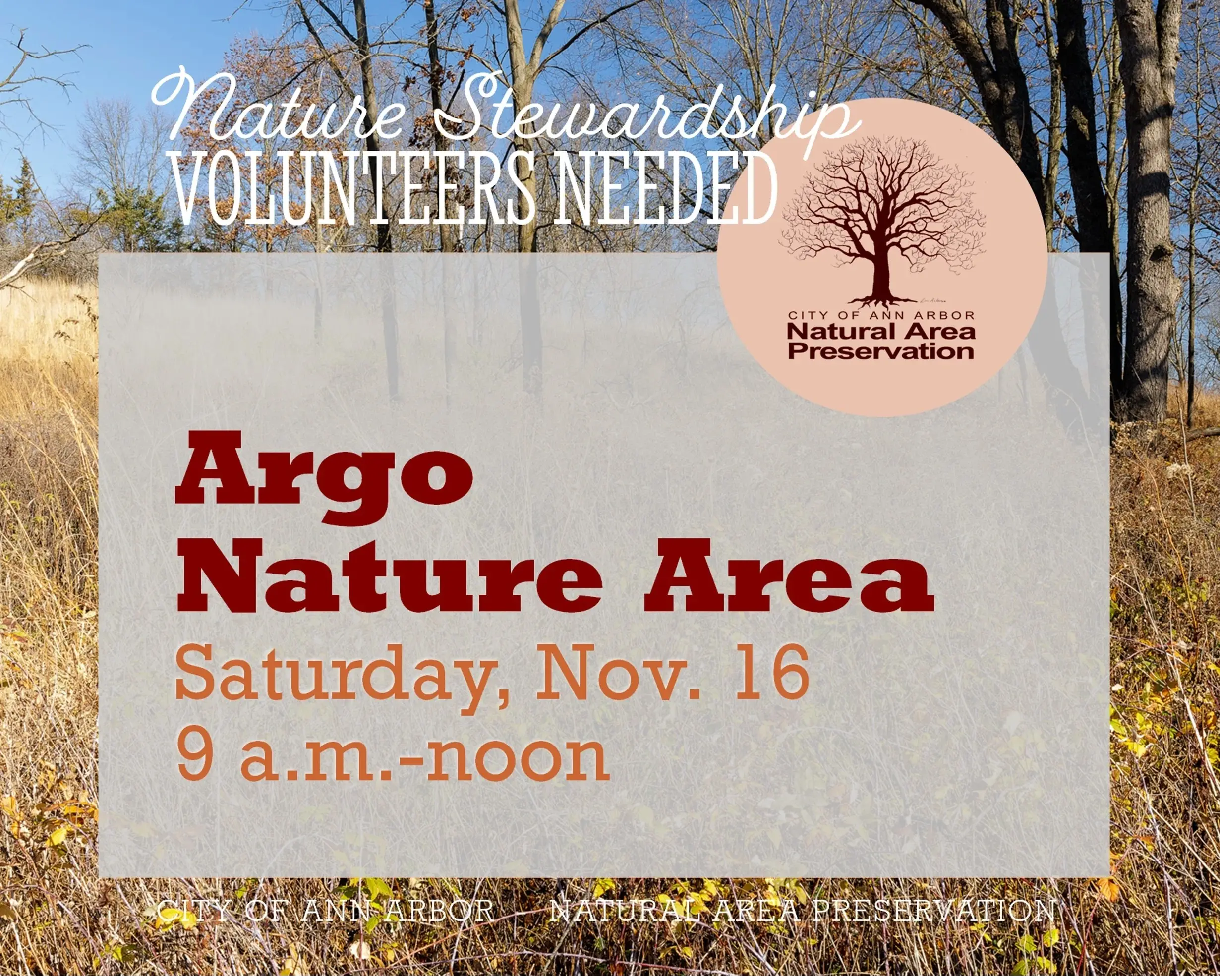 Volunteer for Nature at Argo Nature Area