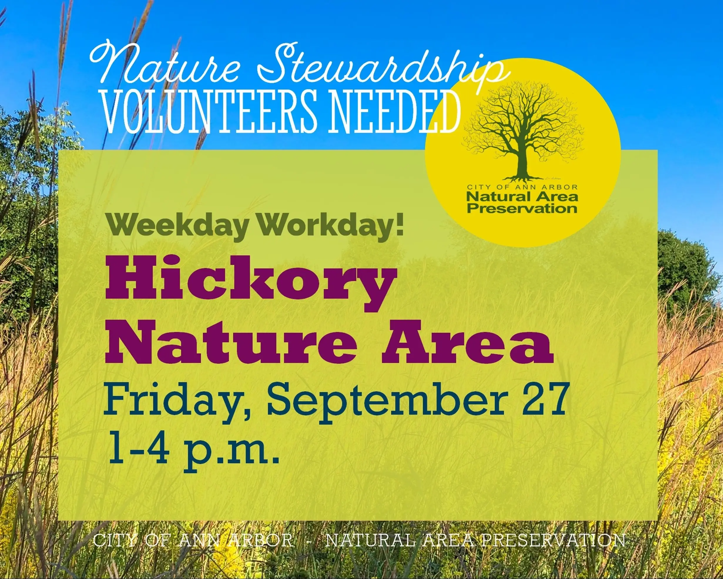 Volunteer for Nature at Hickory Nature Area