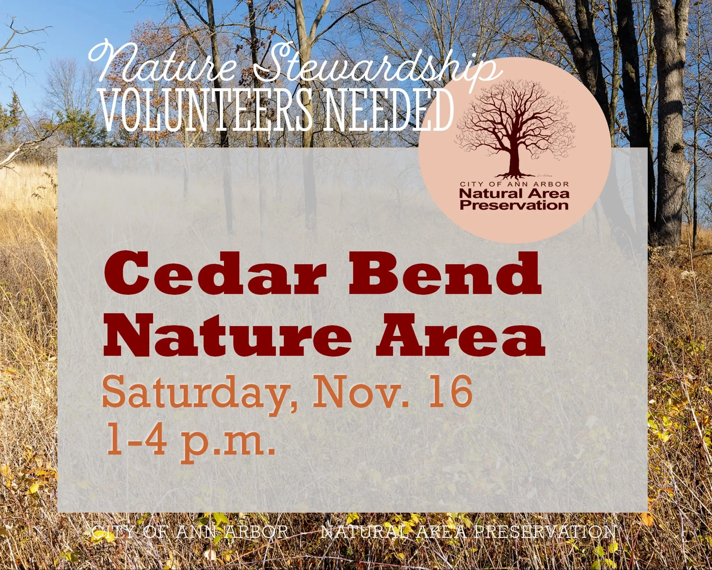 Volunteer for Nature at Cedar Bend Nature Area