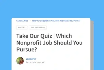 Take Our Quiz | Which Nonprofit Job Should You Pursue?