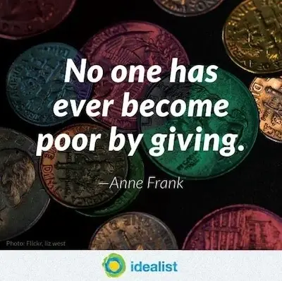 A quote with a picture of coins.