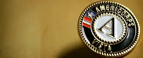 An Americorps button.