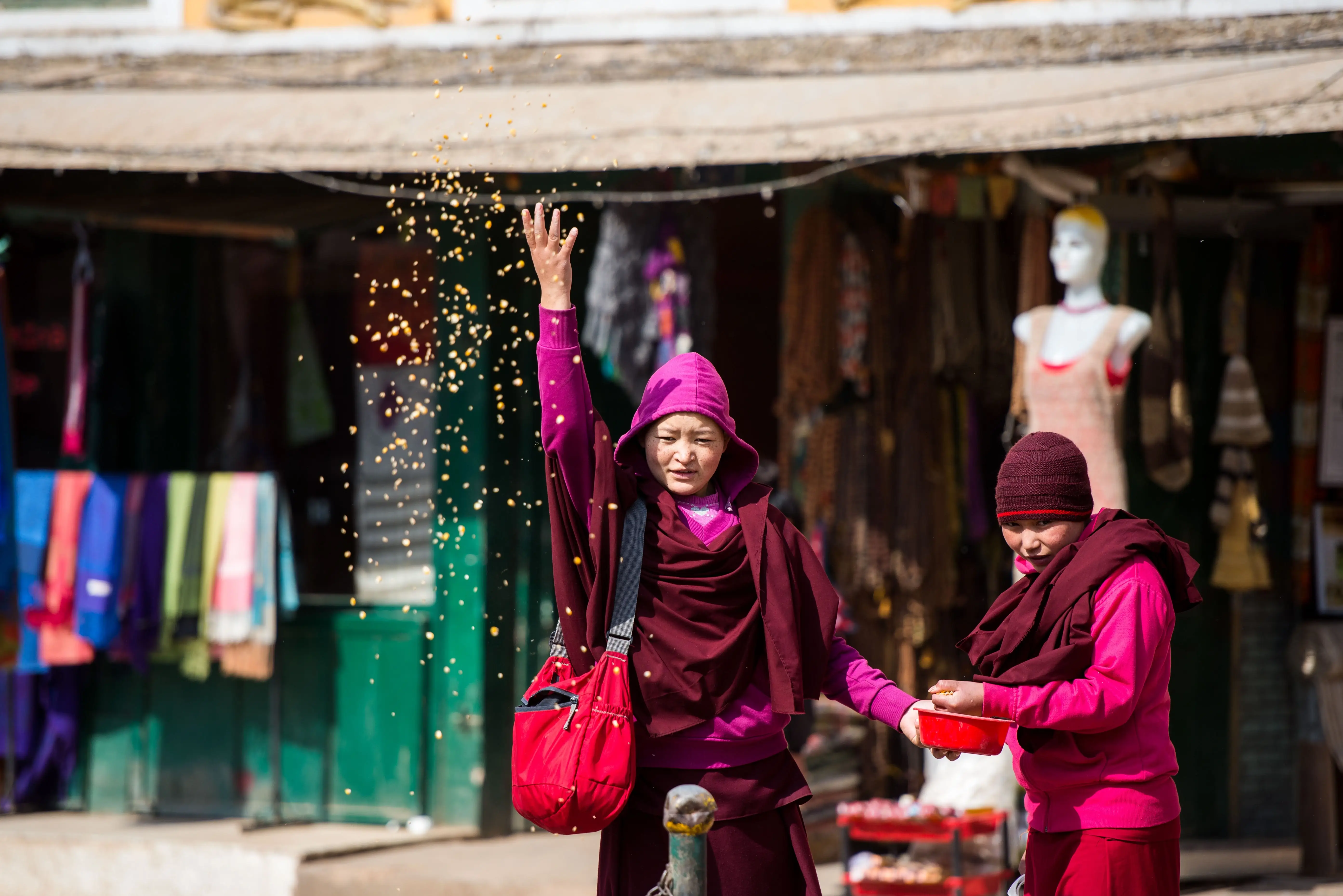 Teaching Buddhist Monks in Nepal