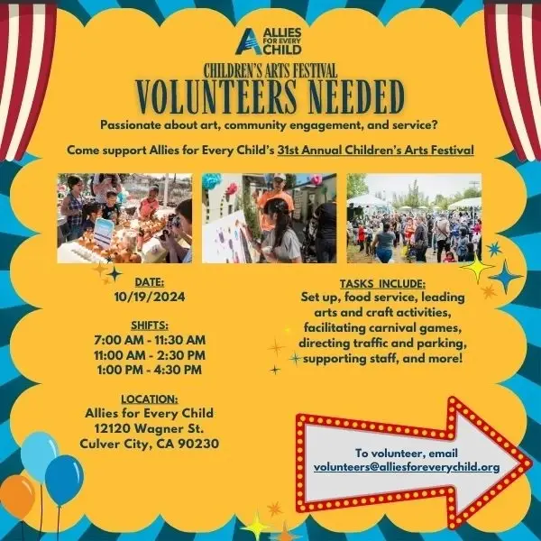 Children's Arts Festival - Event Volunteers needed