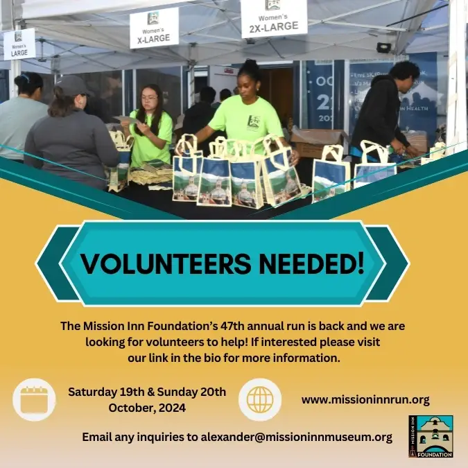 Volunteer for the Mission Inn Run!