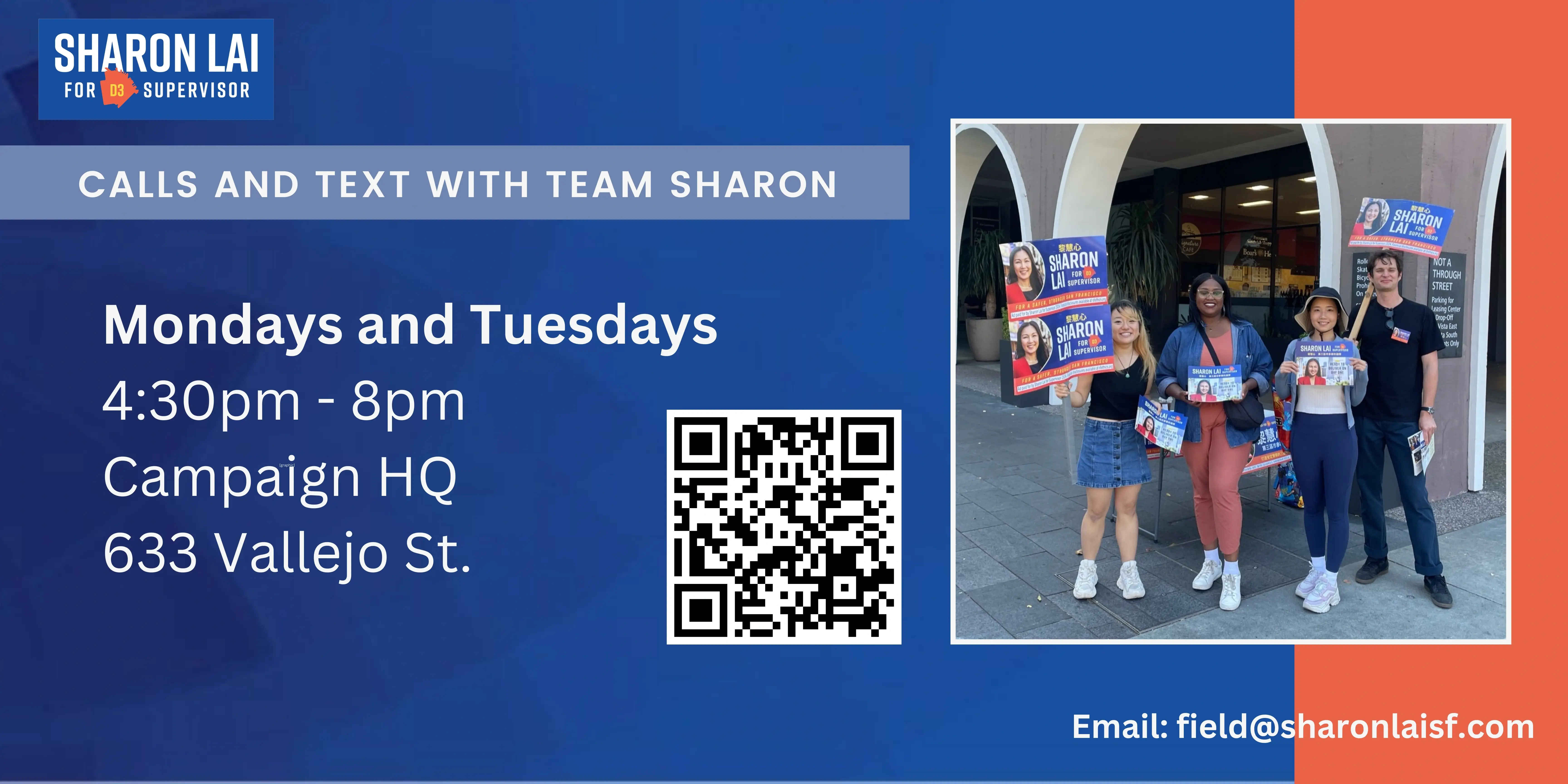 Help elect Sharon Lai