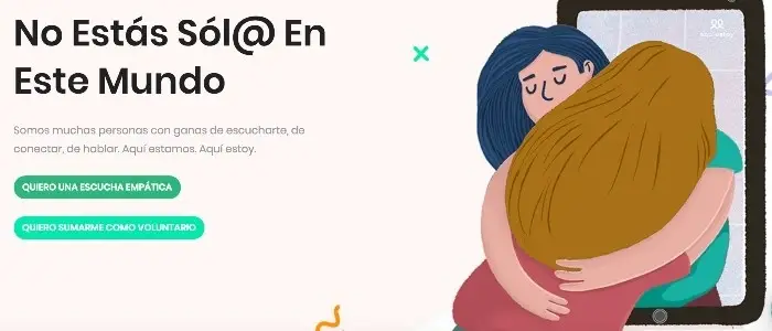 ilustración de dos mujeres abrazándose