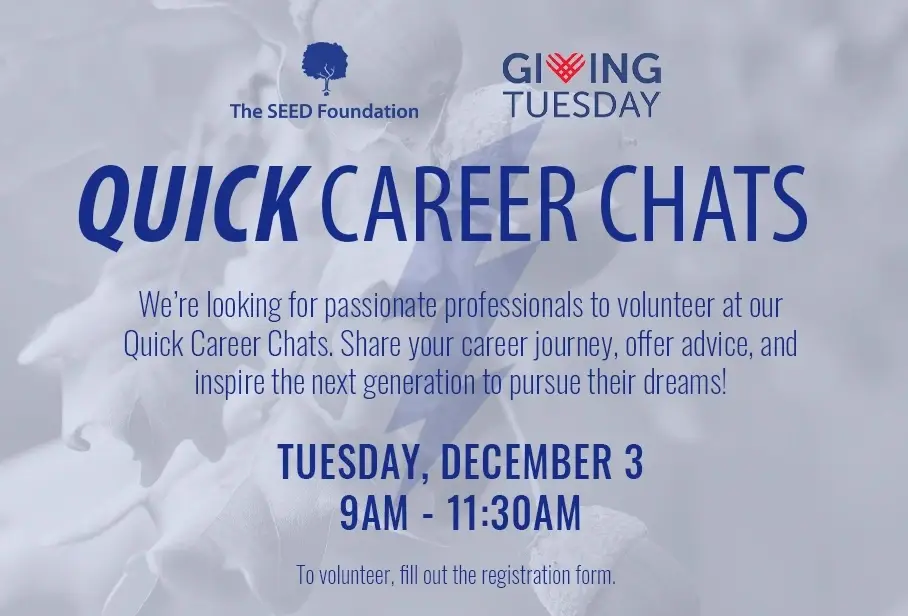 Giving Tuesday: Quick Career Chats Volunteer Opportunity