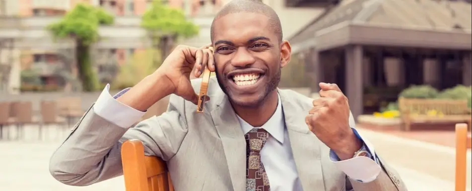 A man talking on the phone.