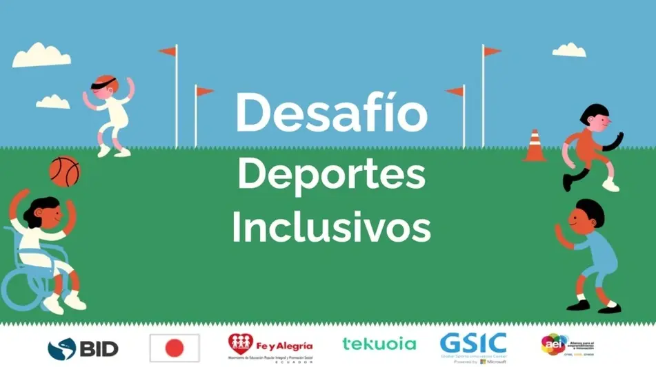 Ilustración de niños con discapacidad practicando deportes