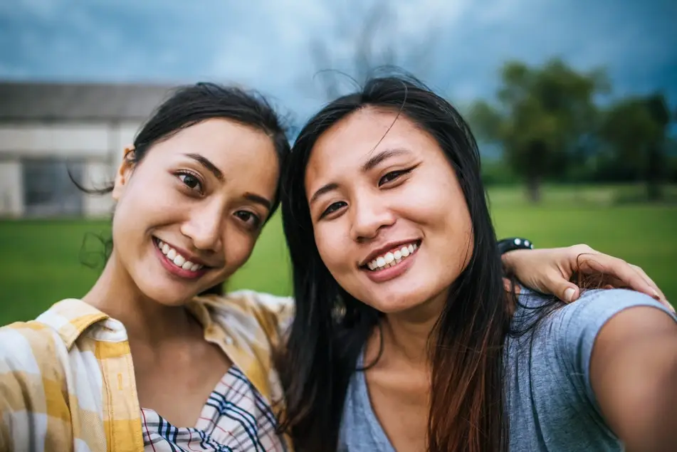 Friends taking a selfie